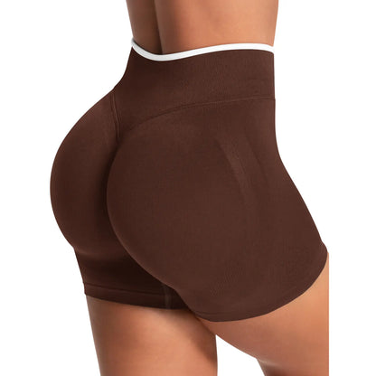 Aoysky Women's High-Waisted 4.1" Scrunch Butt Biker Shorts for Yoga, Gym, and Running