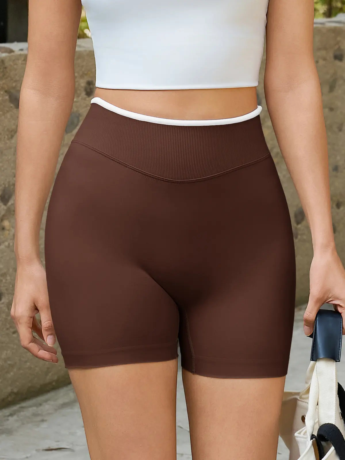 Aoysky Women's High-Waisted 4.1" Scrunch Butt Biker Shorts for Yoga, Gym, and Running